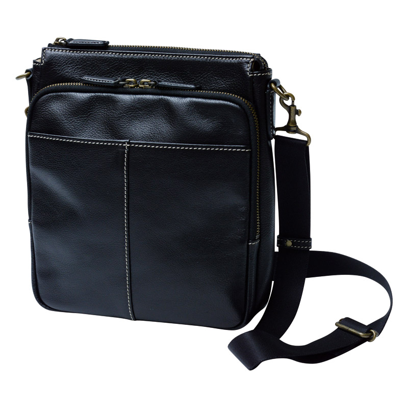 良品工房 日本製牛革縦型ショルダーバッグ