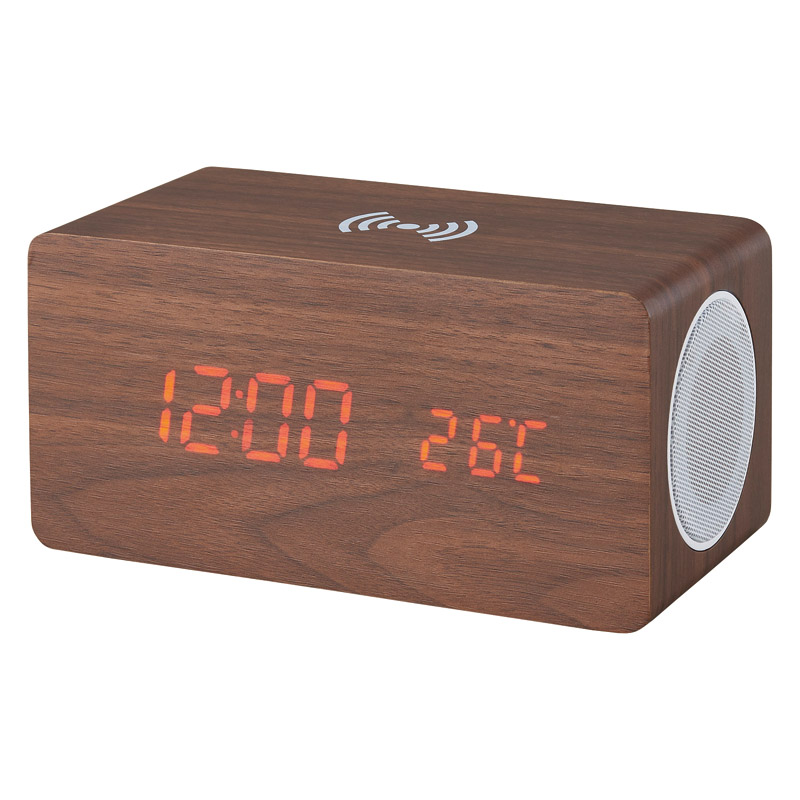 ブルートゥーススピーカー ワイヤレス充電機能付クロック