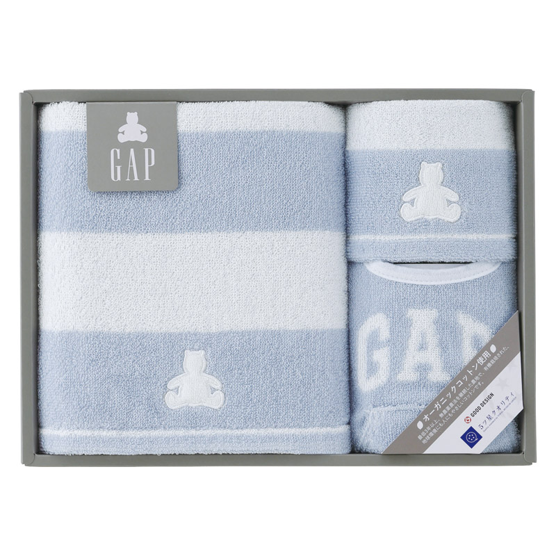 baby GAP ボーダーベア バス1P･ウォッシュタオル1P･スタイ1P