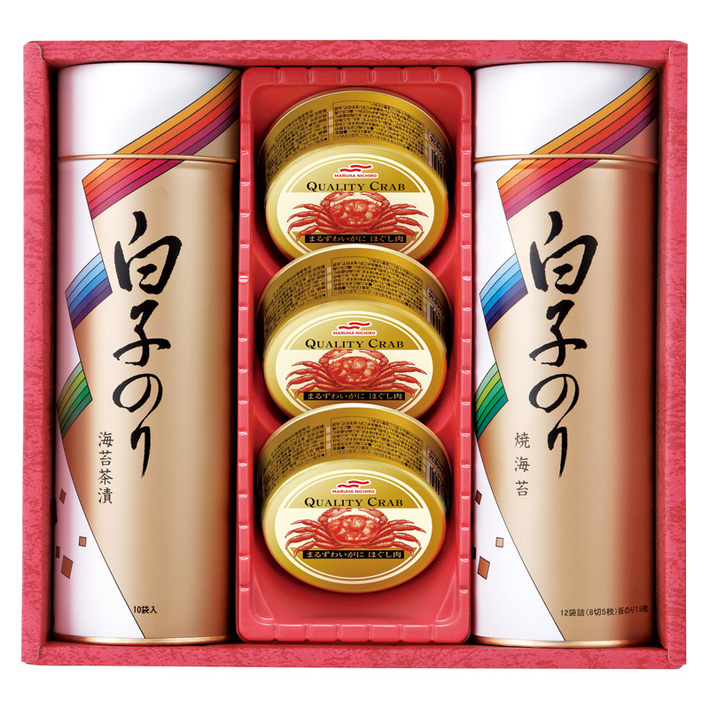 白子のり のりとカニ缶詰合せ 