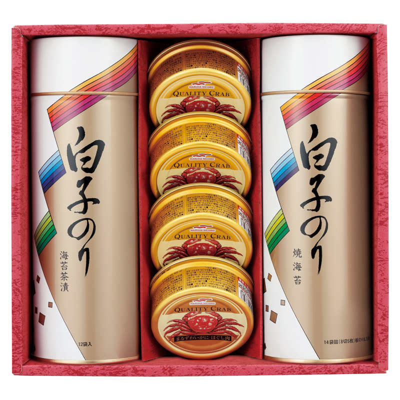 白子のり のりとカニ缶詰合せ 