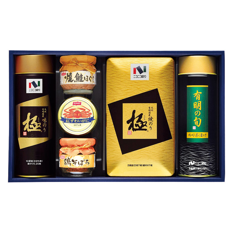 ニコニコのり 焼のり･味のり･茶漬け･カニ缶･瓶詰詰合せ