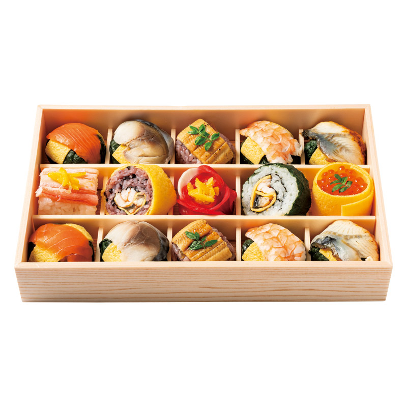 わさび葉寿しうめもり うるわし手鞠わさび葉寿し15個