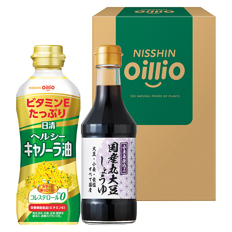 日清オイリオ ヘルシーオイル&国産丸大豆醤油ギフト