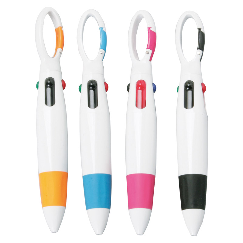 カラビナ4色ボールペン（1P）