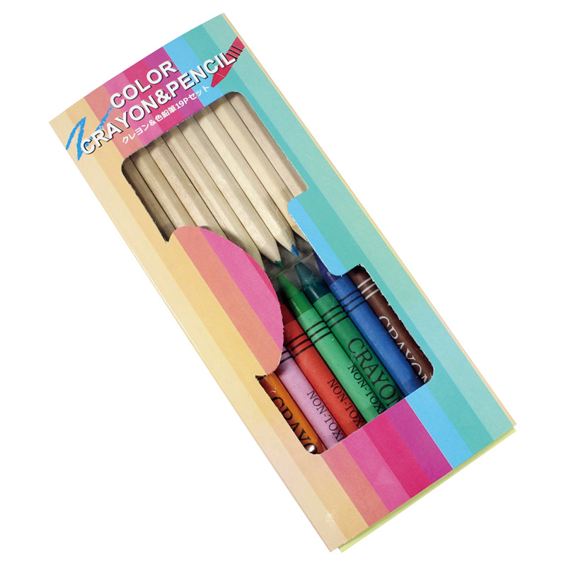 クレヨン&色鉛筆19Pセット