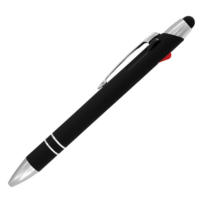 メタルラバー3色タッチボールペン