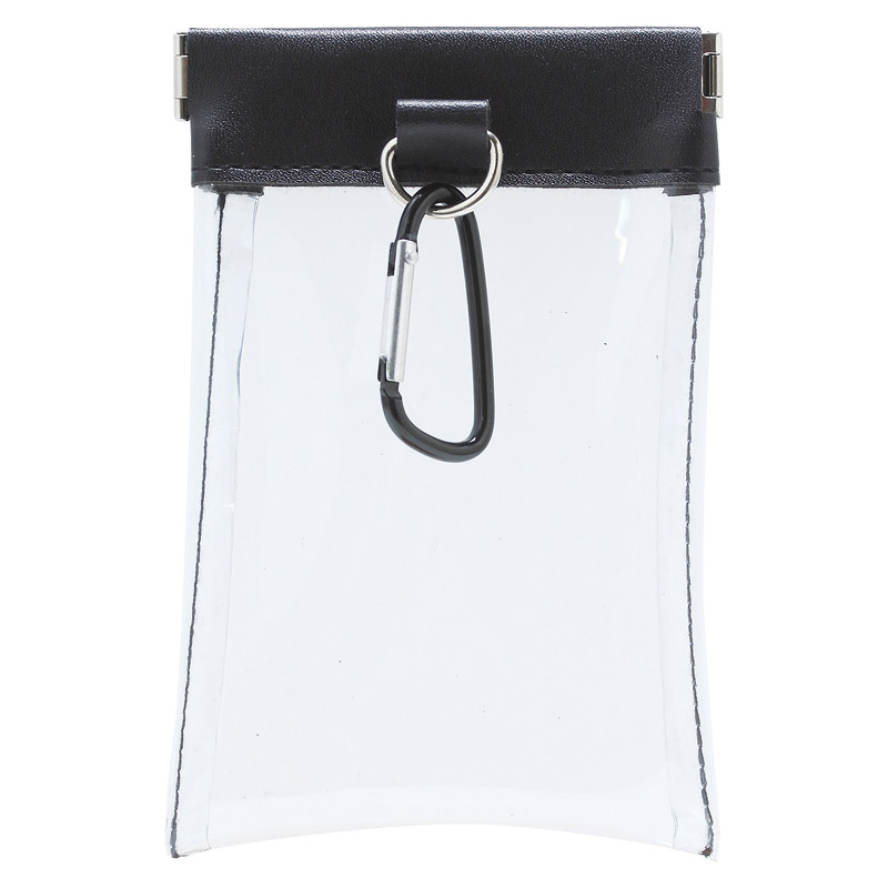 クリアばねぐちポーチ（カラビナ付）