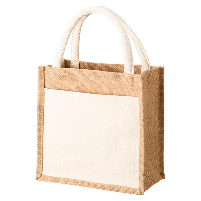 ジュート&キャンバスポケットトート（S）