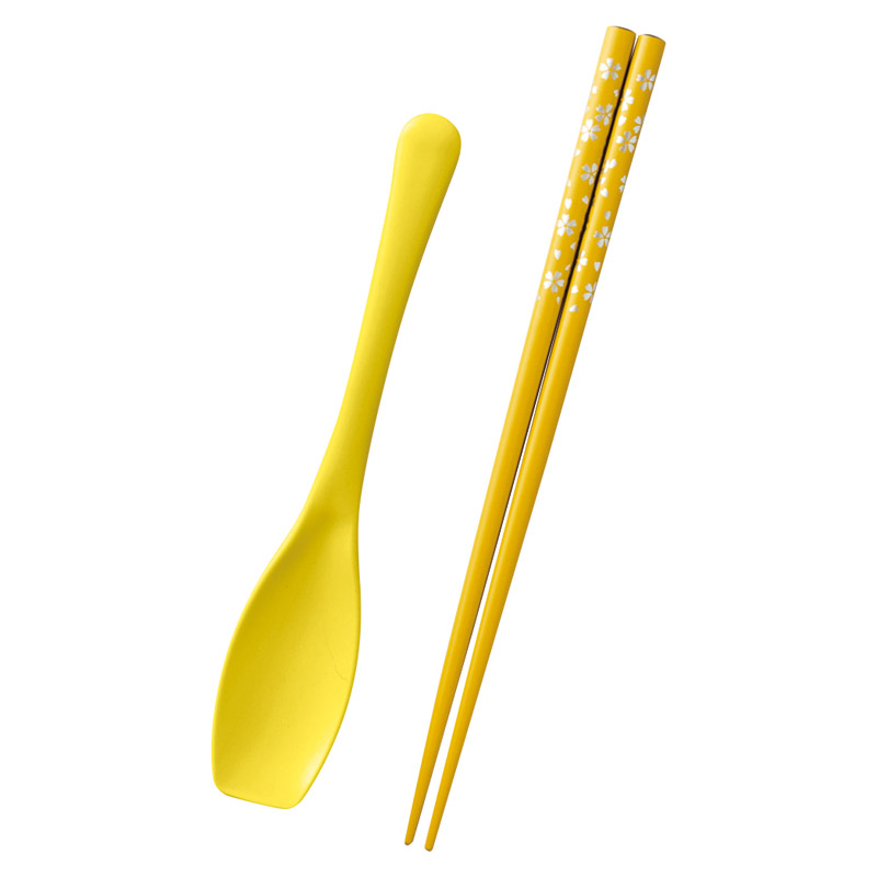 若狭塗 箸&ごはんスプーンセット 銀桜