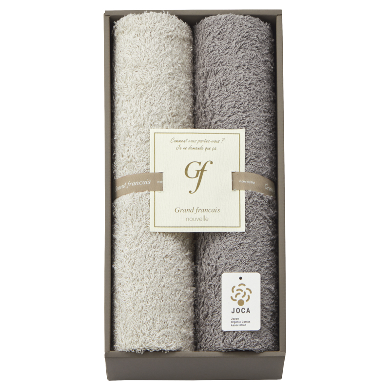 グランフランセヌーベル オーガニックコットン フェイスタオル2P