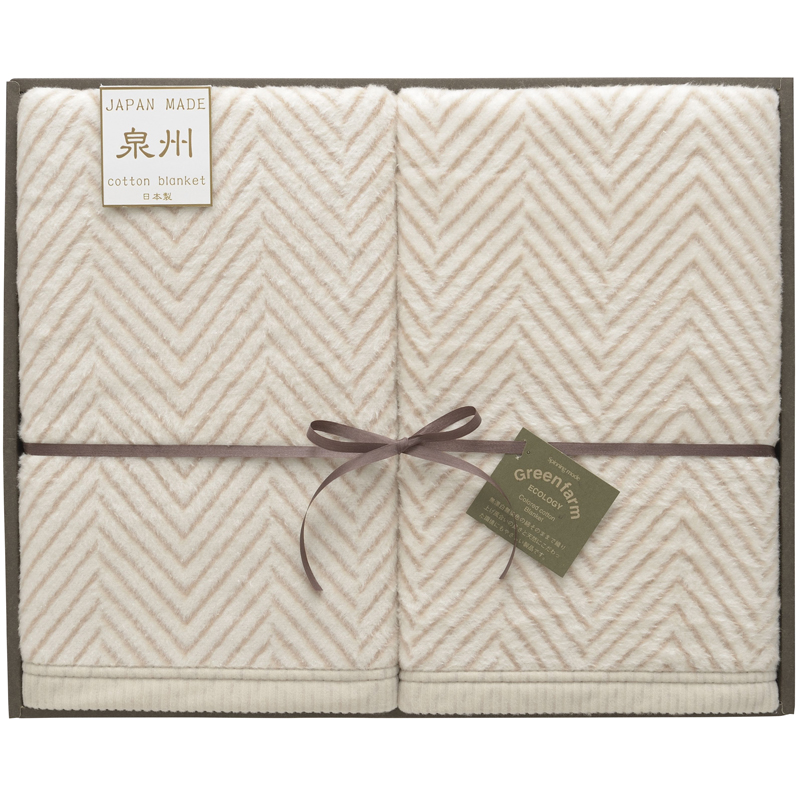 グリーンファーム 泉州エコシルク混綿毛布(毛羽部分)2P