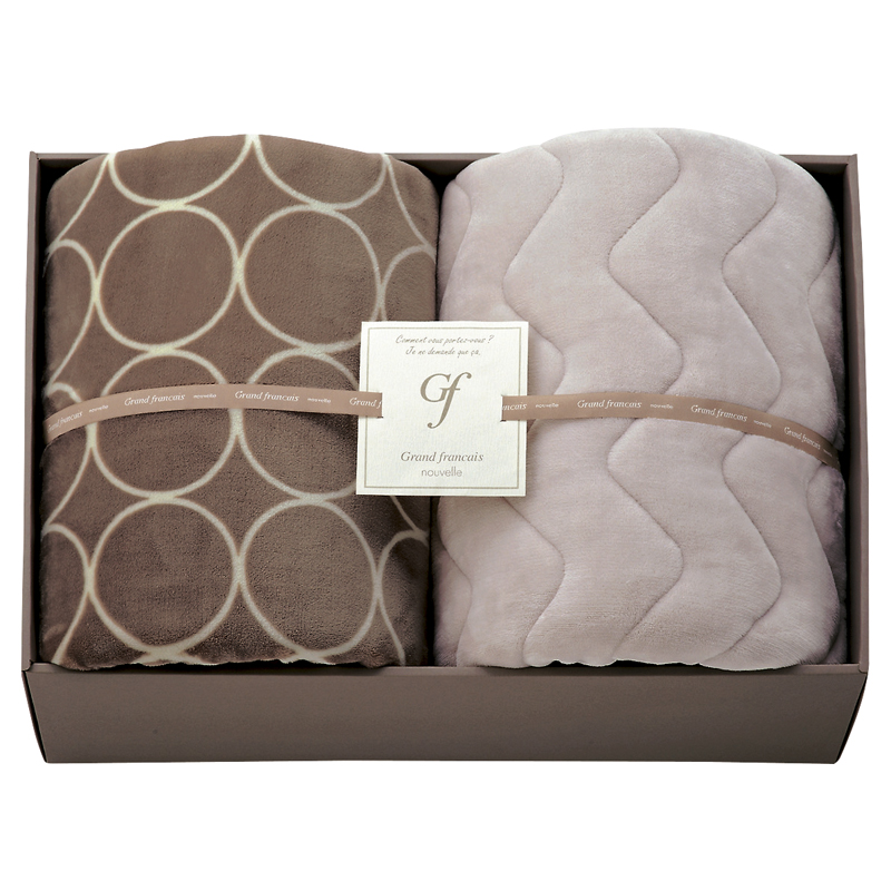 グランフランセヌーベル ハイソフトタッチ マイヤー毛布&吸湿発熱綿入り敷パット