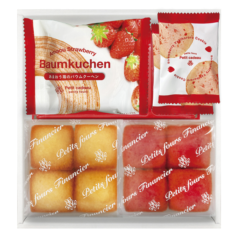 あまおう苺バウムクーヘン＆プチフィナンシェ ギフトボックス