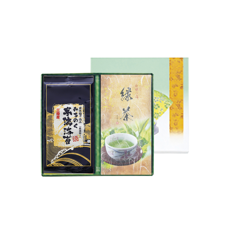 みのり工房 みちのく寒流のり・鹿児島茶 詰合せ