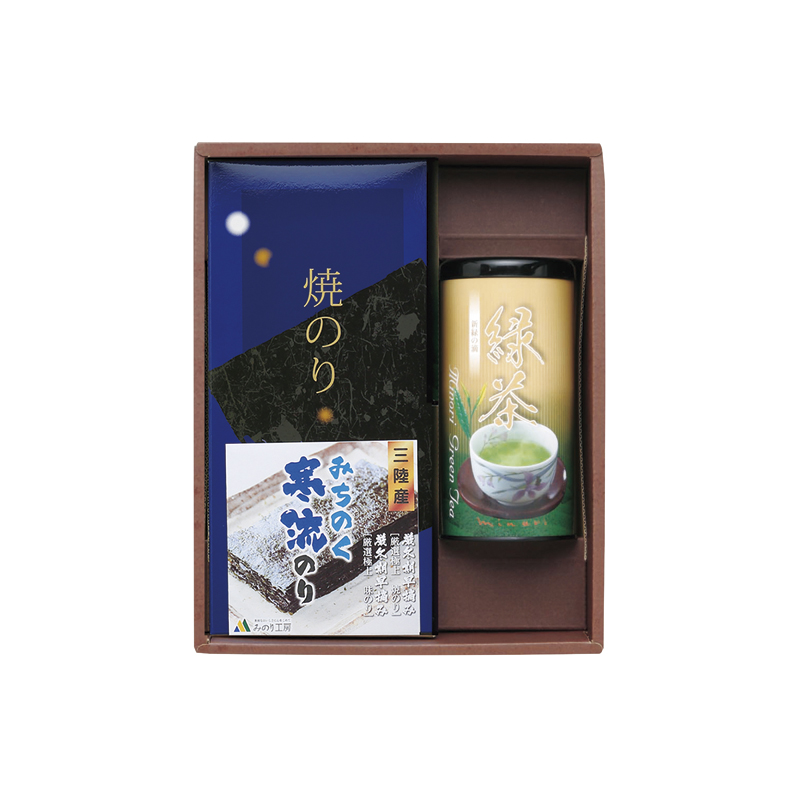 みのり工房 みちのく寒流のり・鹿児島茶 詰合せ