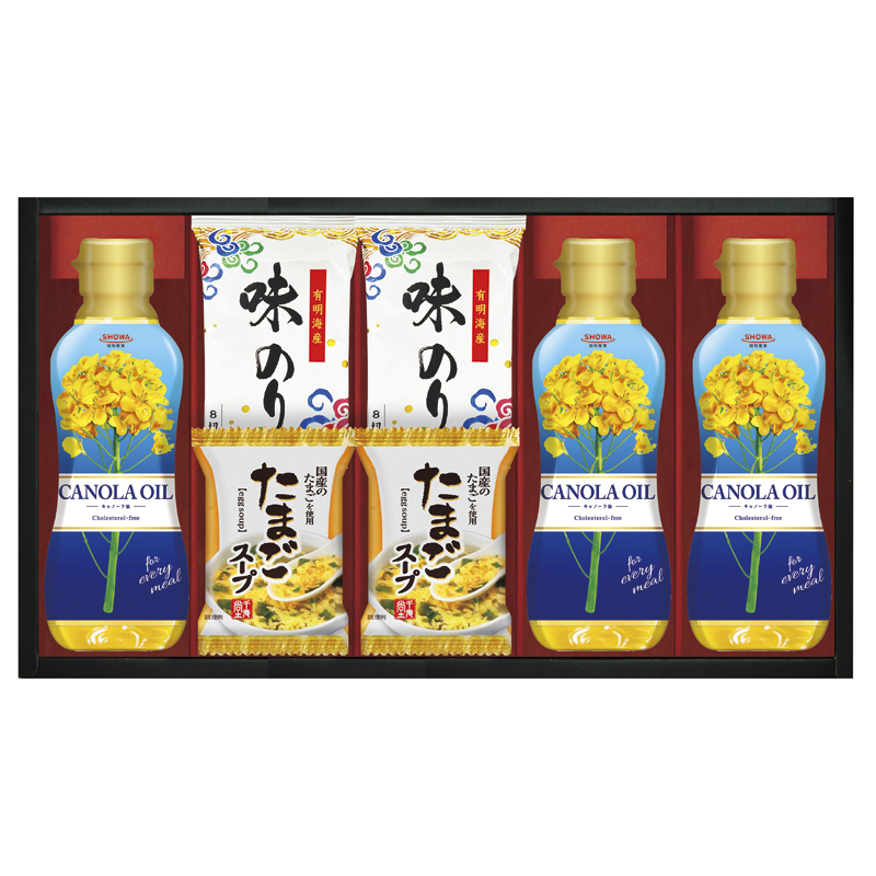 SHOWAキャノーラ油＆のり・たまごスープ詰合せ